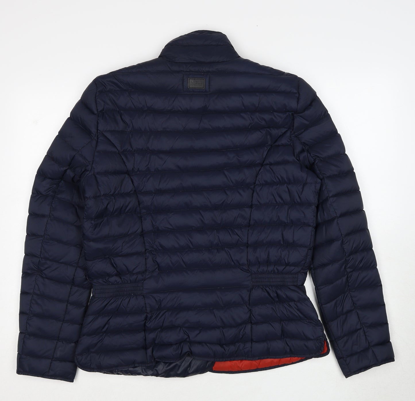 Aigle Womens Blue Quilted Jacket Size 16 Snap