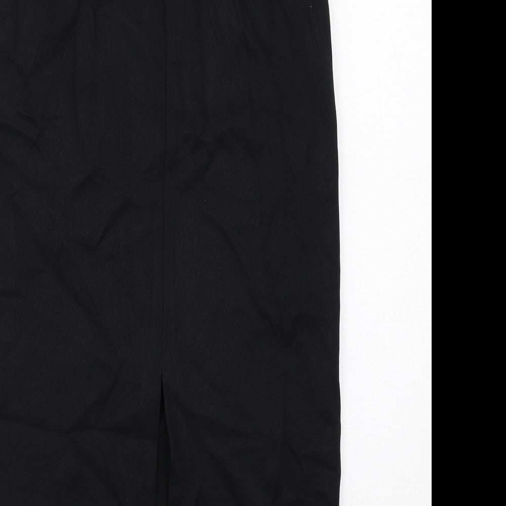 Marks and Spencer Womens Black Viscose A-Line Skirt Size 6