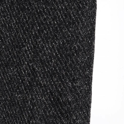 Marks and Spencer Womens Black Cotton A-Line Size M Round Neck Pullover