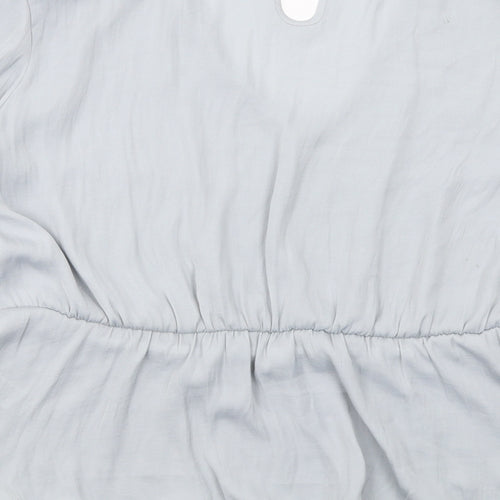 Marks and Spencer Womens Grey Polyester Basic Blouse Size 20 V-Neck