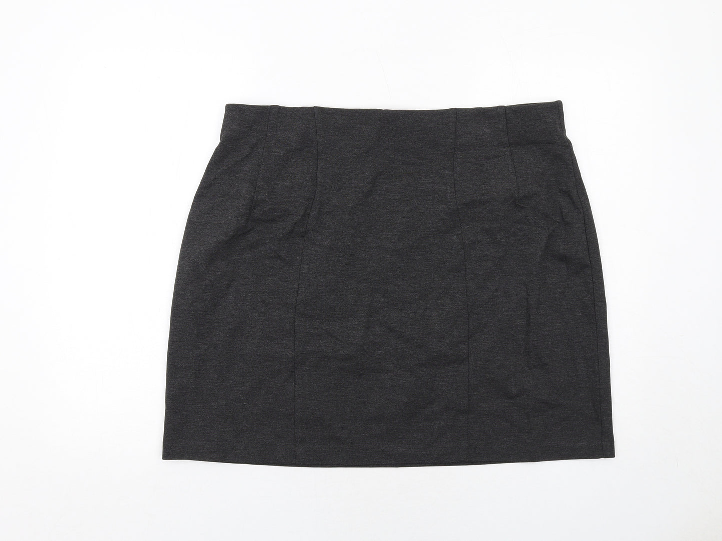 Marks and Spencer Womens Grey Viscose A-Line Skirt Size 20