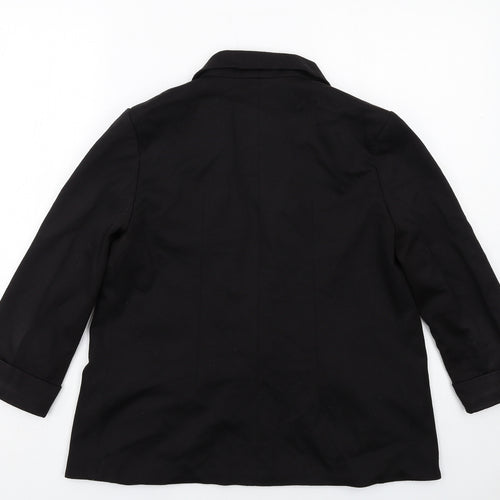 Miss Selfridge Womens Black Polyester Jacket Blazer Size 12 - Open