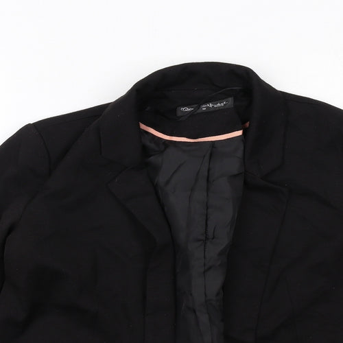 Miss Selfridge Womens Black Polyester Jacket Blazer Size 12 - Open