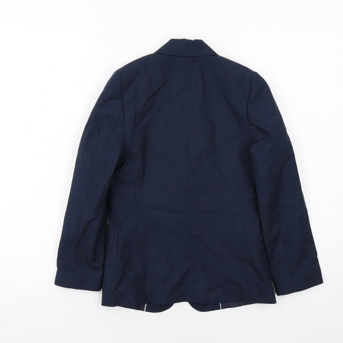Marks and Spencer Boys Blue Jacket Blazer Size 7-8 Years Button