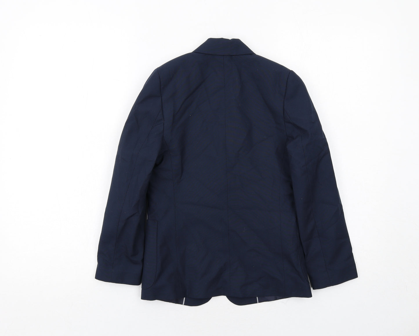 Marks and Spencer Boys Blue Jacket Blazer Size 7-8 Years Button