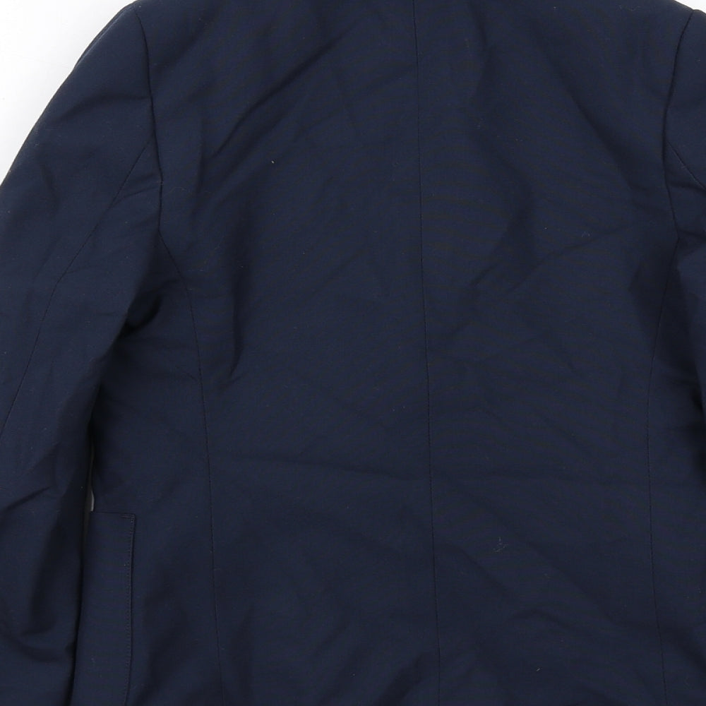 Marks and Spencer Boys Blue Jacket Blazer Size 7-8 Years Button