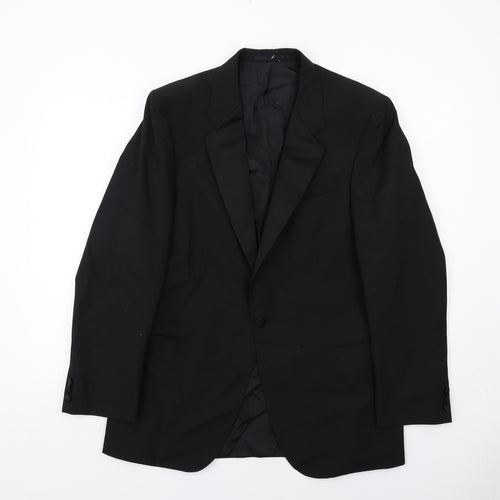 St Michael Mens Black Polyester Tuxedo Suit Jacket Size 40 Regular