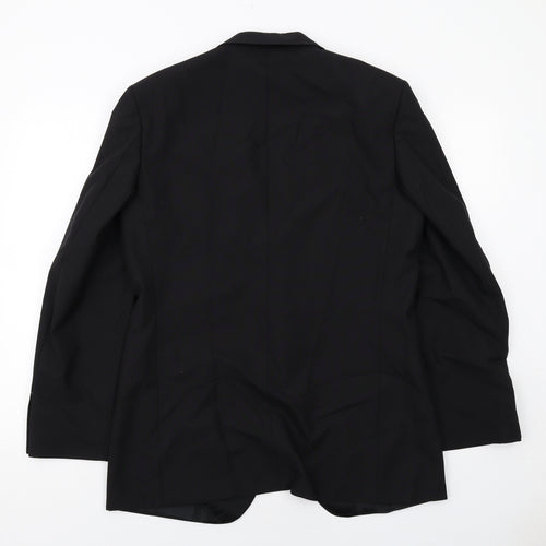 St Michael Mens Black Polyester Tuxedo Suit Jacket Size 40 Regular