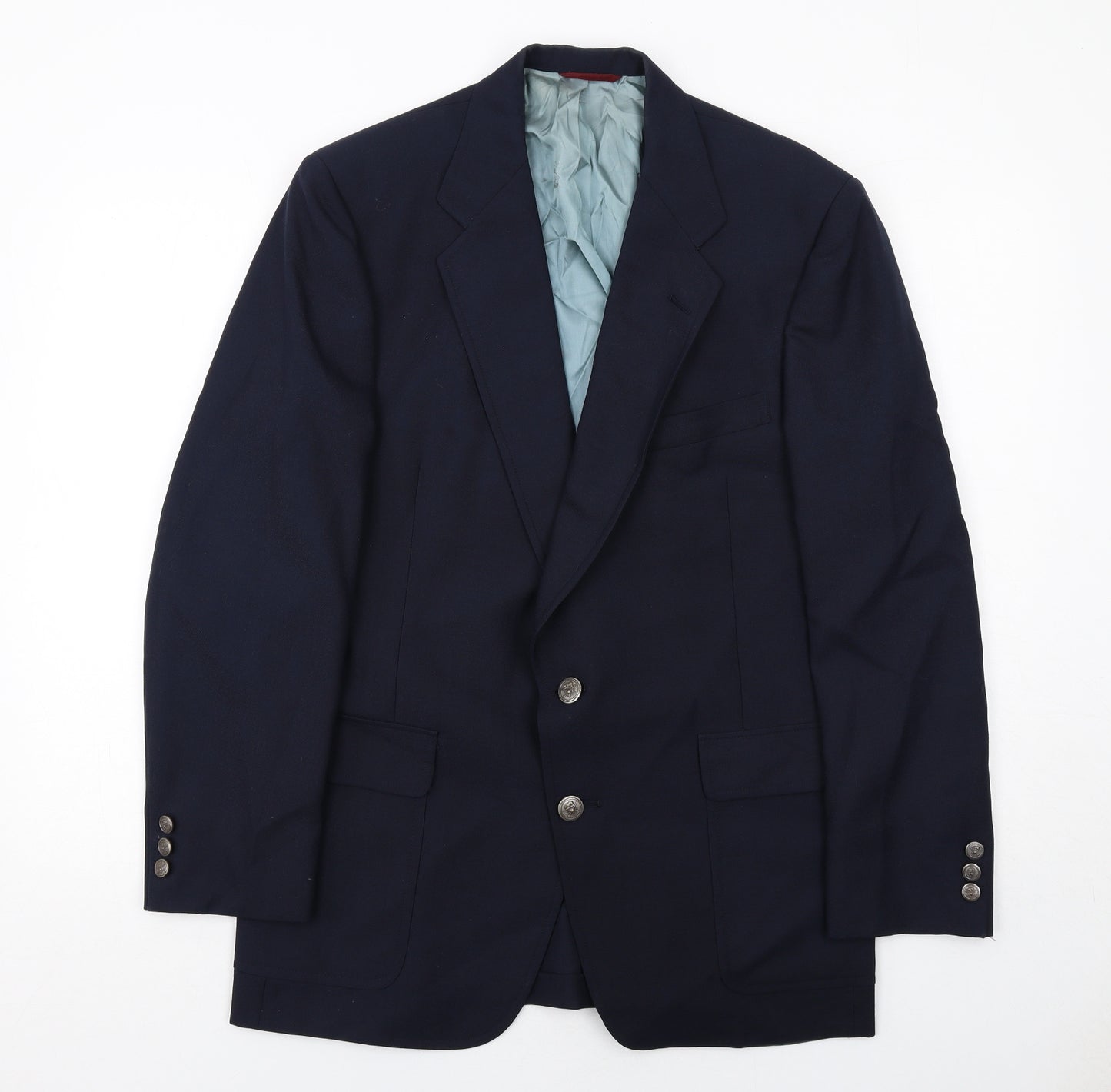 Golden Bear Mens Blue Polyester Jacket Suit Trousers Size 42 Regular
