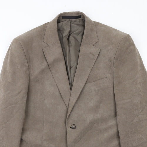 Marks and Spencer Mens Brown Polyester Jacket Blazer Size 38 Regular