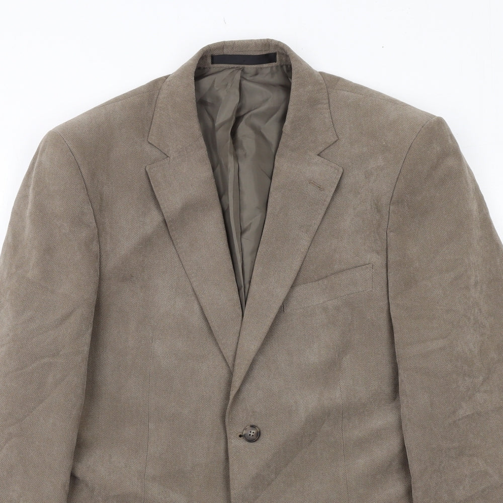 Marks and Spencer Mens Brown Polyester Jacket Blazer Size 38 Regular