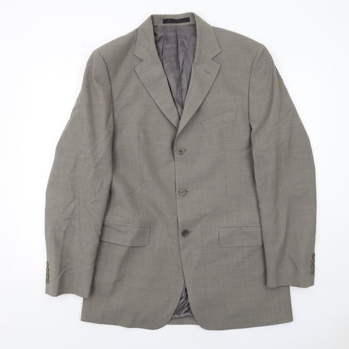 Marks and Spencer Mens Grey Polyester Jacket Suit Jacket Size 40 Regular