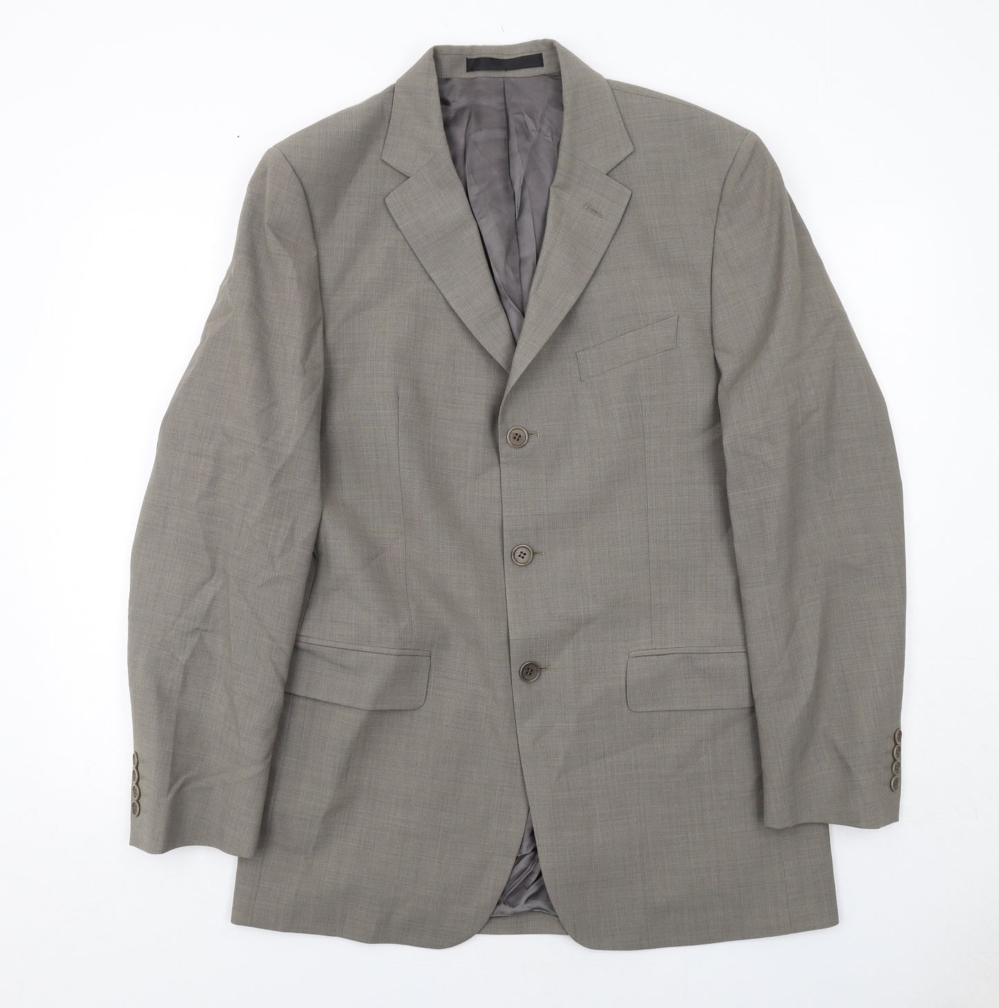 Marks and Spencer Mens Grey Polyester Jacket Suit Jacket Size 40 Regular