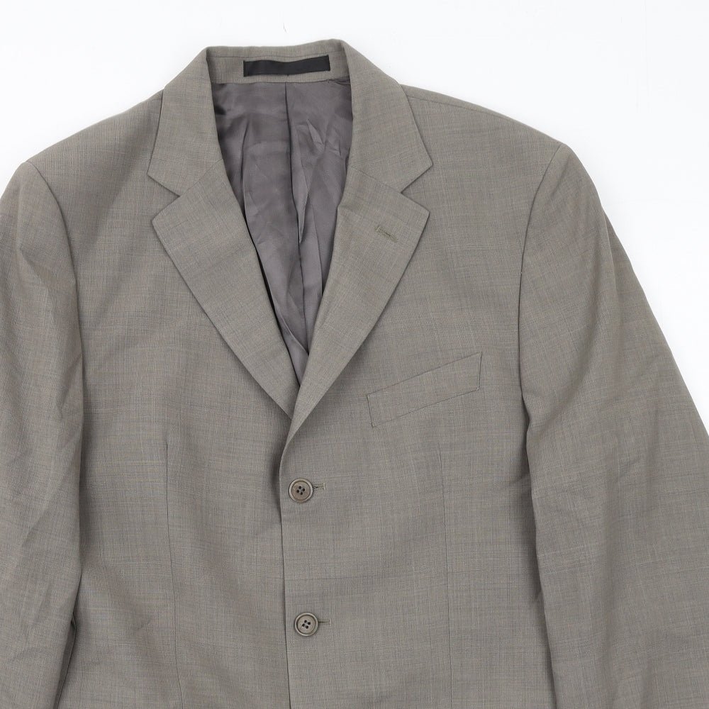 Marks and Spencer Mens Grey Polyester Jacket Suit Jacket Size 40 Regular