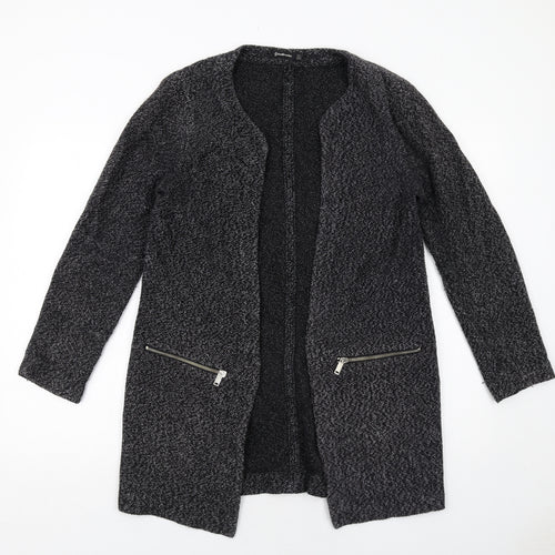 Stradivarius Womens Grey Geometric Jacket Size S