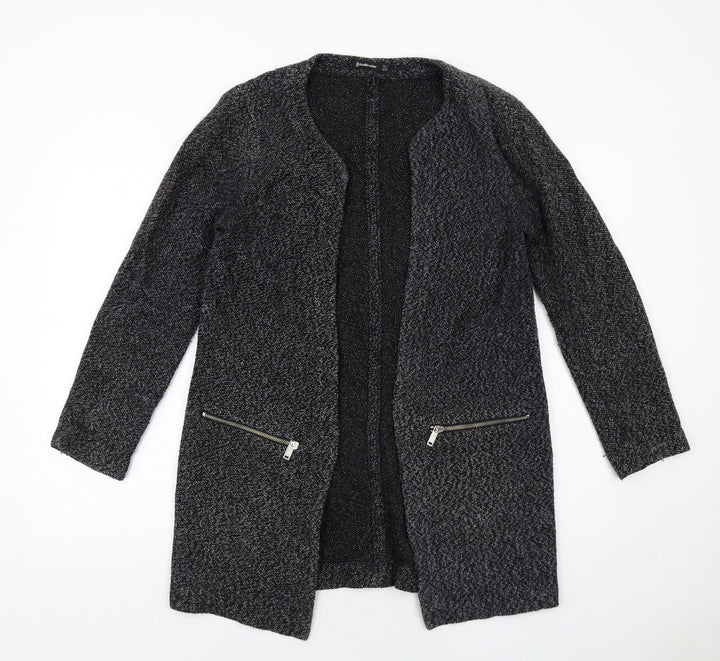 Stradivarius Womens Grey Geometric Jacket Size S