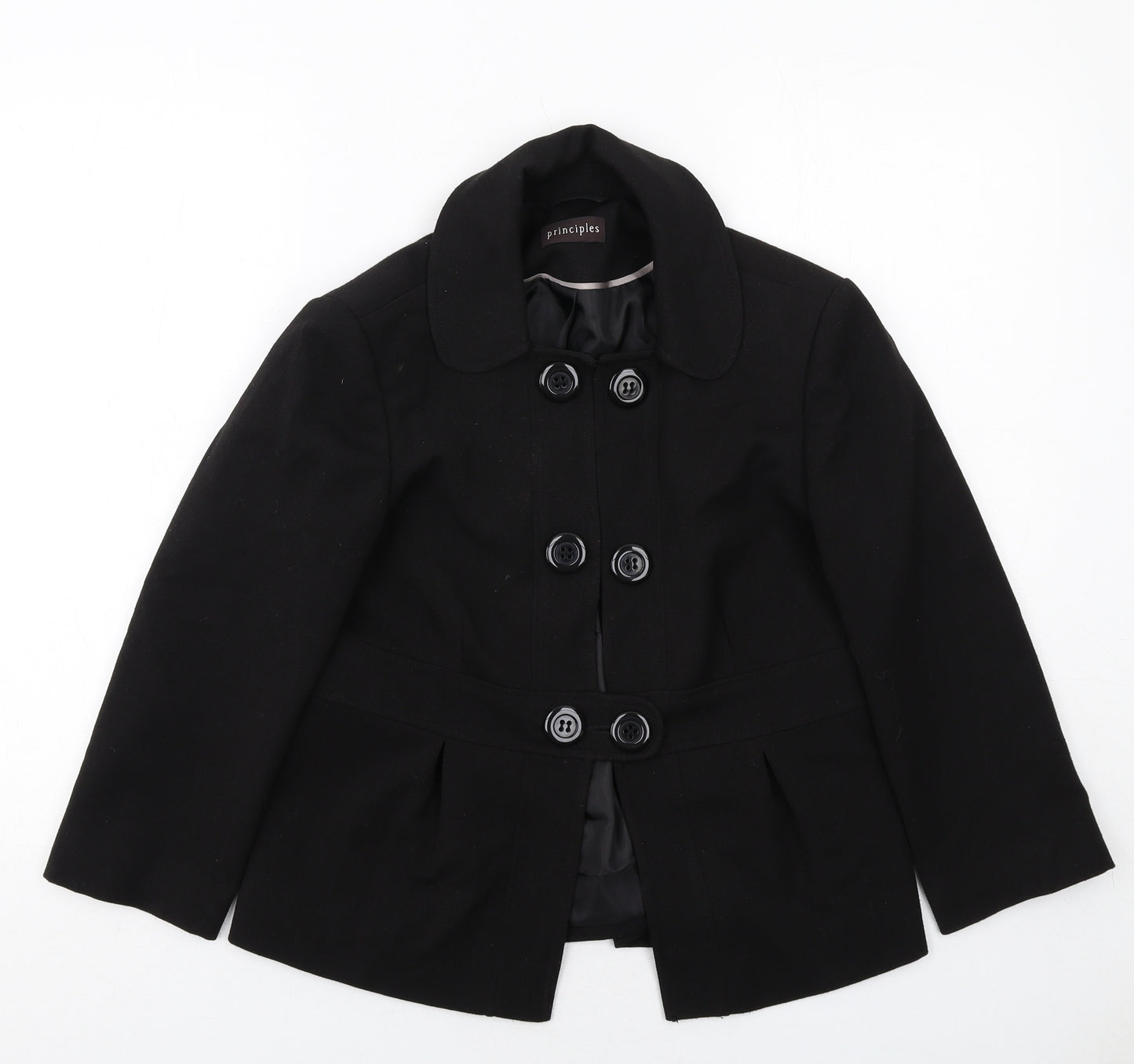 Principles Womens Black Jacket Blazer Size 10 Button