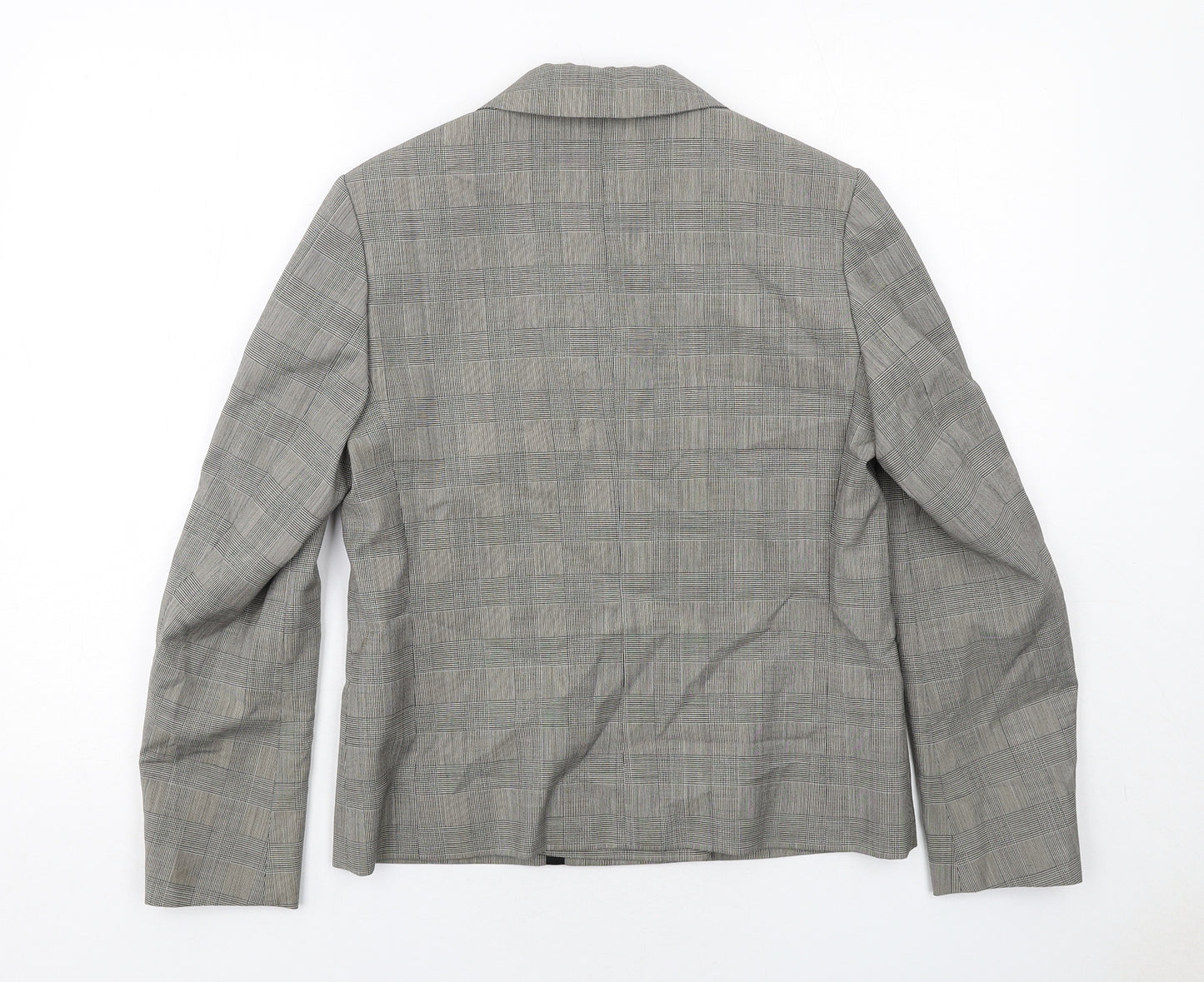 Karen Millen Womens Grey Geometric Jacket Blazer Size 8 Button
