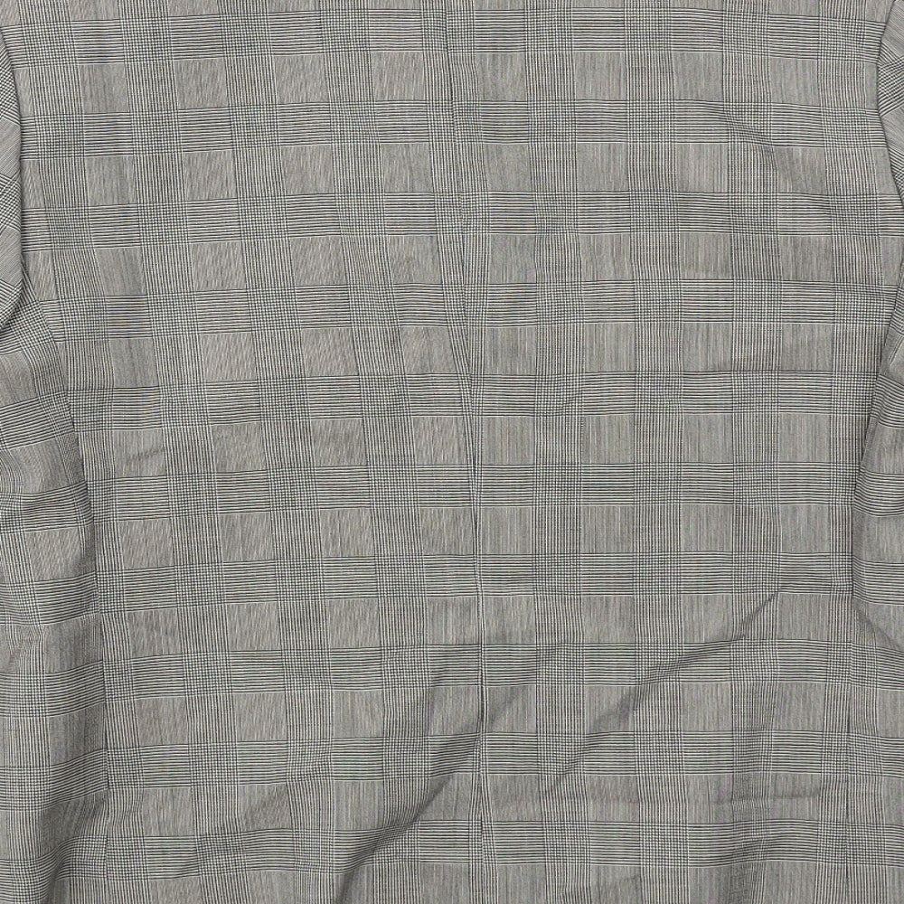 Karen Millen Womens Grey Geometric Jacket Blazer Size 8 Button
