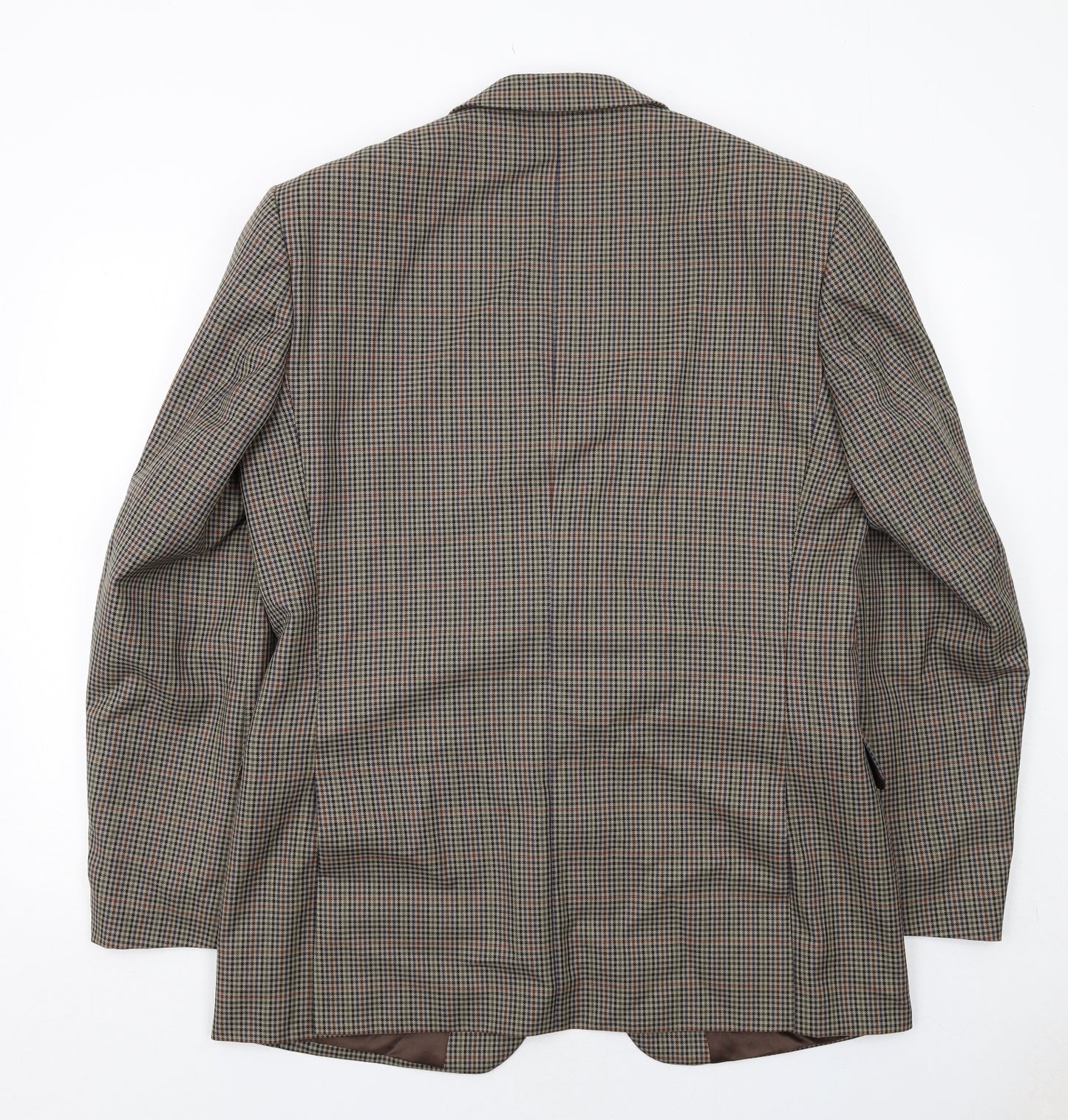 Skopes Mens Brown Geometric Polyester Jacket Blazer Size 42 Regular