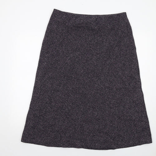 Marks and Spencer Womens Purple Polyester Swing Skirt Size 18