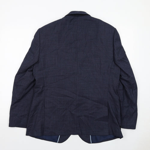 Marks and Spencer Mens Blue Polyester Jacket Suit Jacket Size 42 Regular