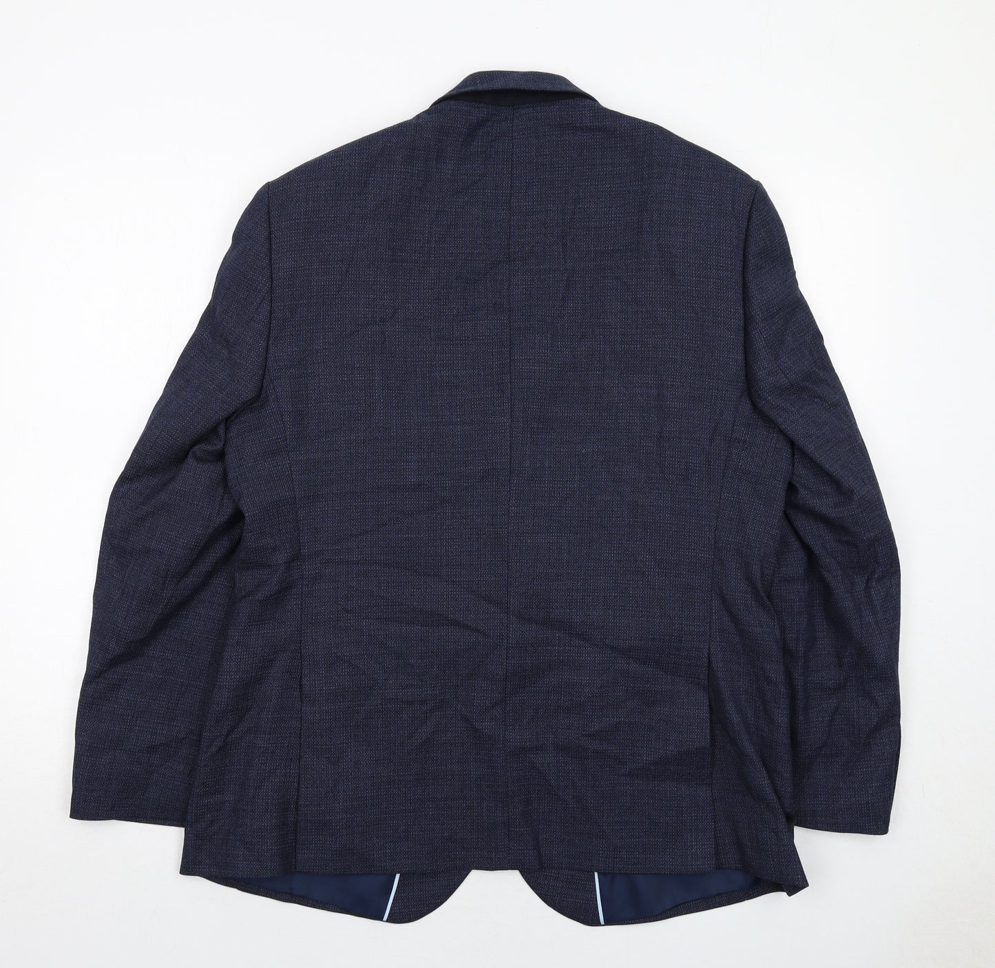 Marks and Spencer Mens Blue Polyester Jacket Suit Jacket Size 42 Regular