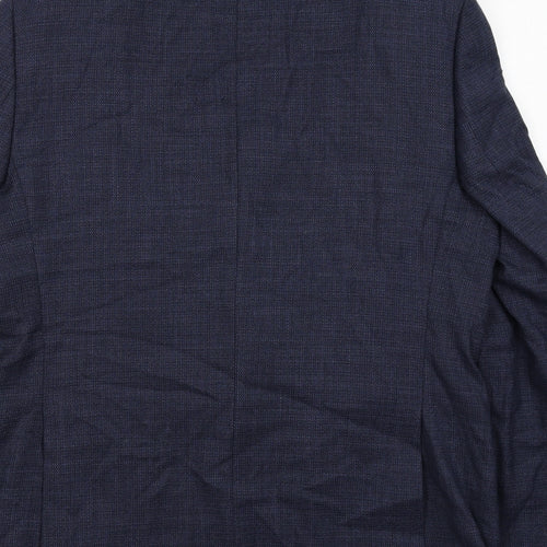 Marks and Spencer Mens Blue Polyester Jacket Suit Jacket Size 42 Regular