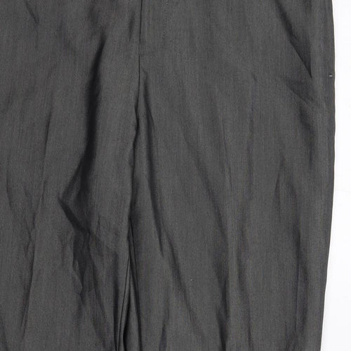 Aspen&Court Mens Grey Polyester Dress Pants Trousers Size 37 in Regular Zip