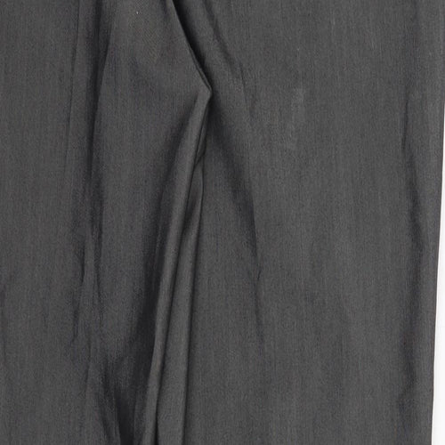 Aspen&Court Mens Grey Polyester Dress Pants Trousers Size 37 in Regular Zip