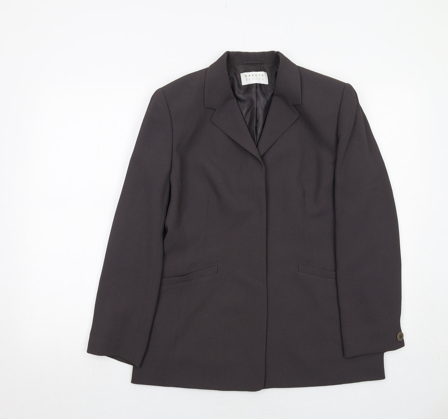 Precis Womens Grey Jacket Size 12 Button