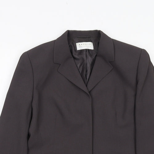 Precis Womens Grey Jacket Size 12 Button