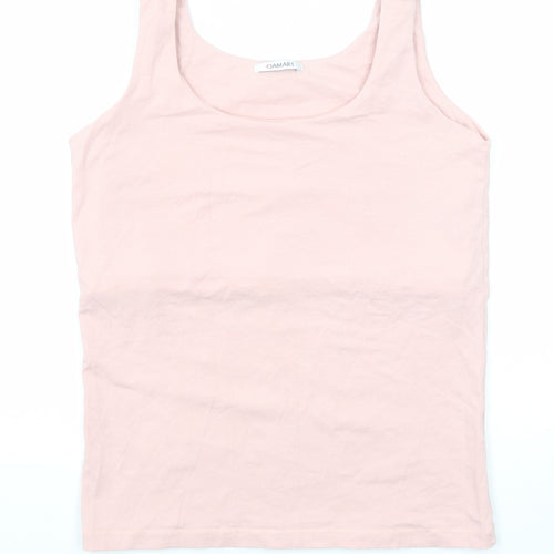 Damart Womens Pink Cotton Basic Tank Size 14 Round Neck - Size 14-16