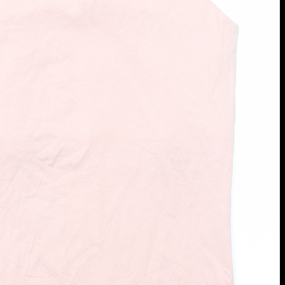Damart Womens Pink Cotton Basic Tank Size 14 Round Neck - Size 14-16