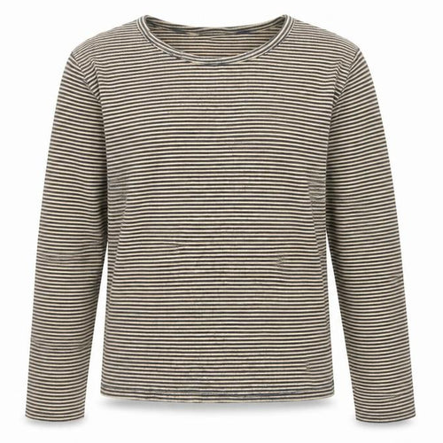 Zara Girls Beige Striped Cotton Pullover T-Shirt Size 10 Years Boat Neck Pullover