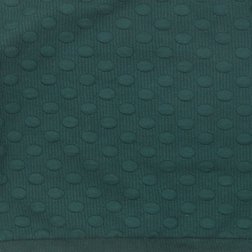 Louche Womens Green Polka Dot Polyester Pullover Sweatshirt Size 8 Pullover