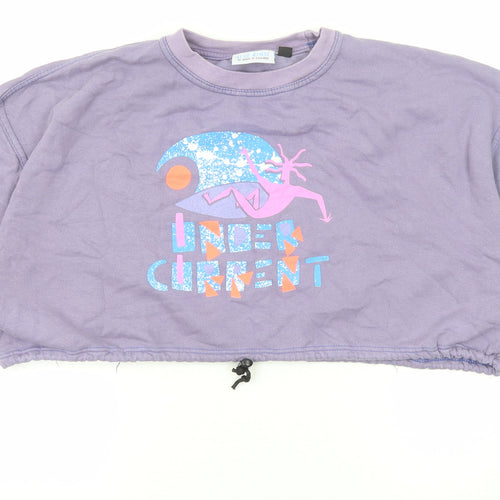 Blue Rinse Womens Purple Cotton Pullover Sweatshirt Size XL Pullover - Under Current