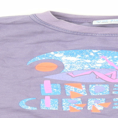 Blue Rinse Womens Purple Cotton Pullover Sweatshirt Size XL Pullover - Under Current