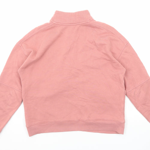 NEXT Womens Pink Cotton Pullover Sweatshirt Size M Zip