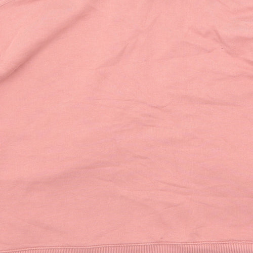 NEXT Womens Pink Cotton Pullover Sweatshirt Size M Zip