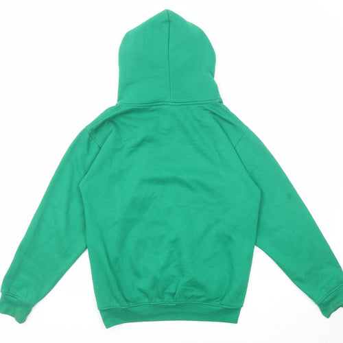 Uneek Boys Green Cotton Pullover Hoodie Size 11-12 Years Pullover - Christmas