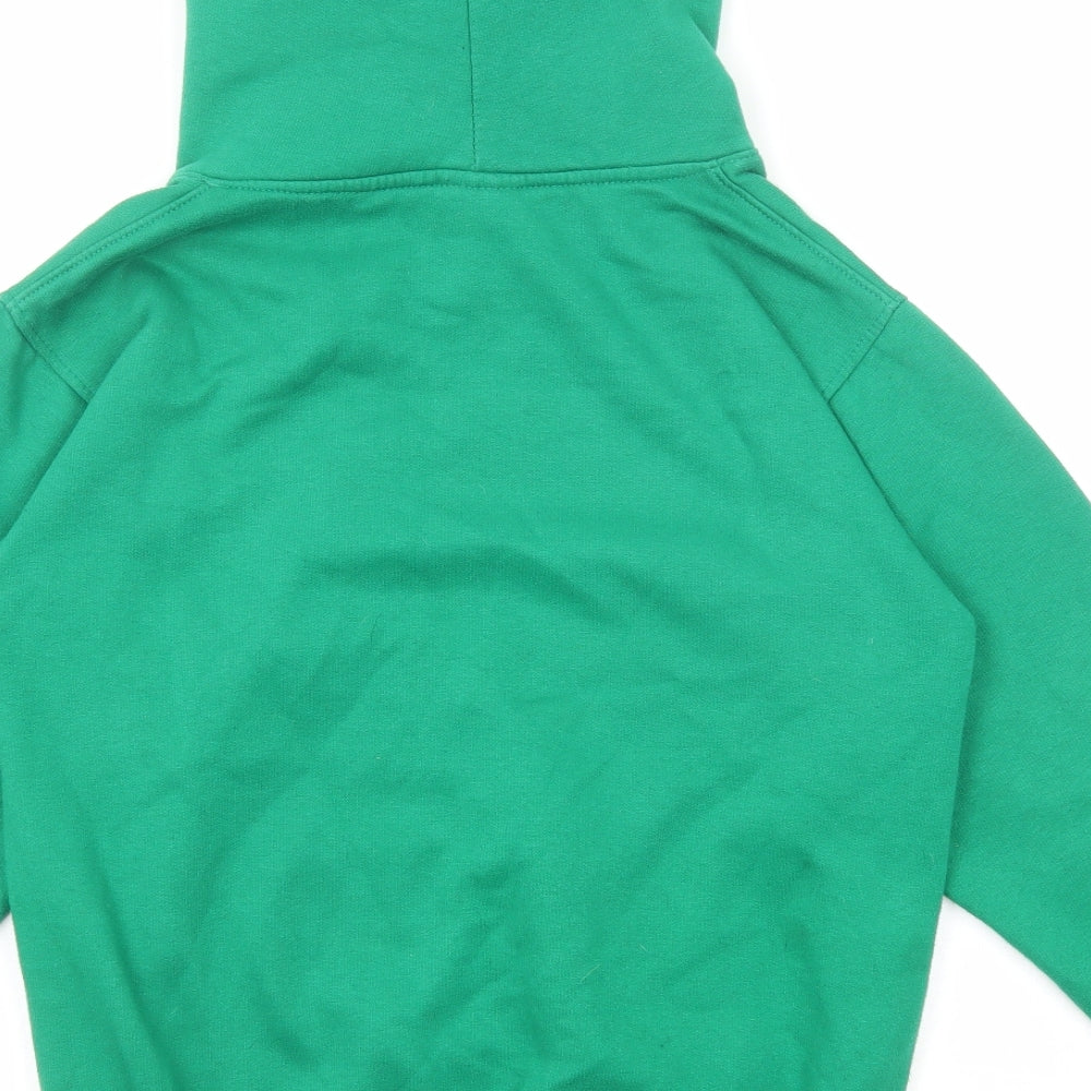 Uneek Boys Green Cotton Pullover Hoodie Size 11-12 Years Pullover - Christmas