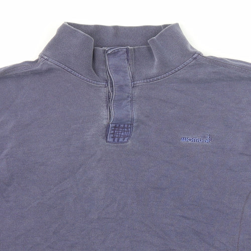 WOMbat Mens Blue Cotton Pullover Sweatshirt Size 2XL