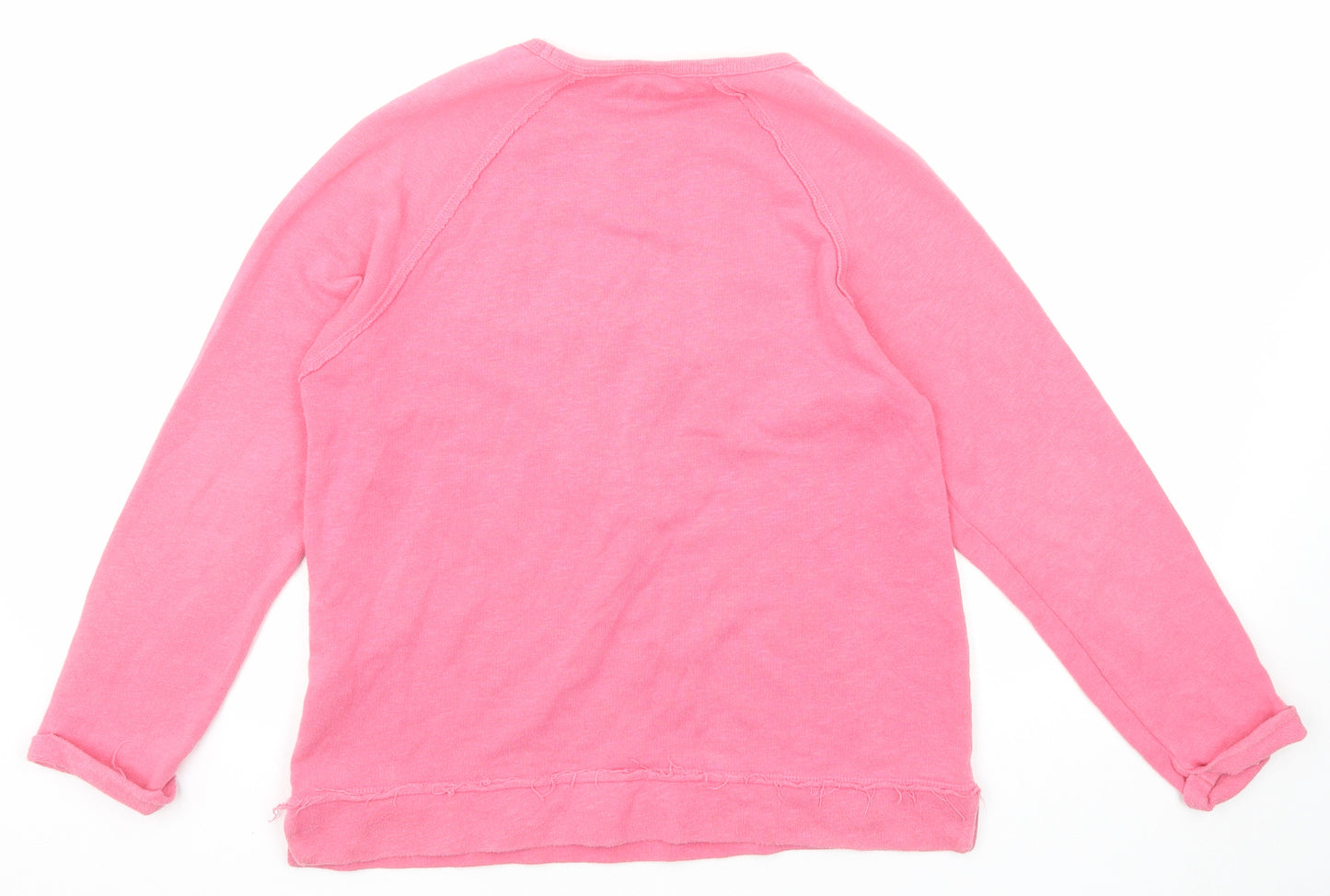 Zara Girls Pink Cotton Pullover Sweatshirt Size 13-14 Years Pullover - Heart