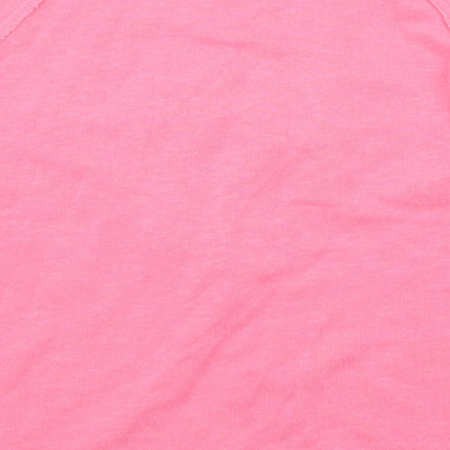 Zara Girls Pink Cotton Pullover Sweatshirt Size 13-14 Years Pullover - Heart