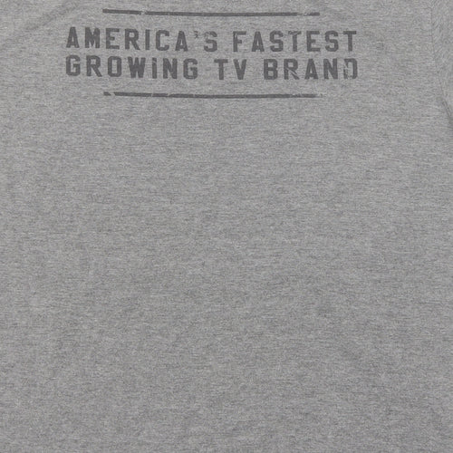 District Made Mens Grey Polyester T-Shirt Size M Round Neck - TCL Game Time