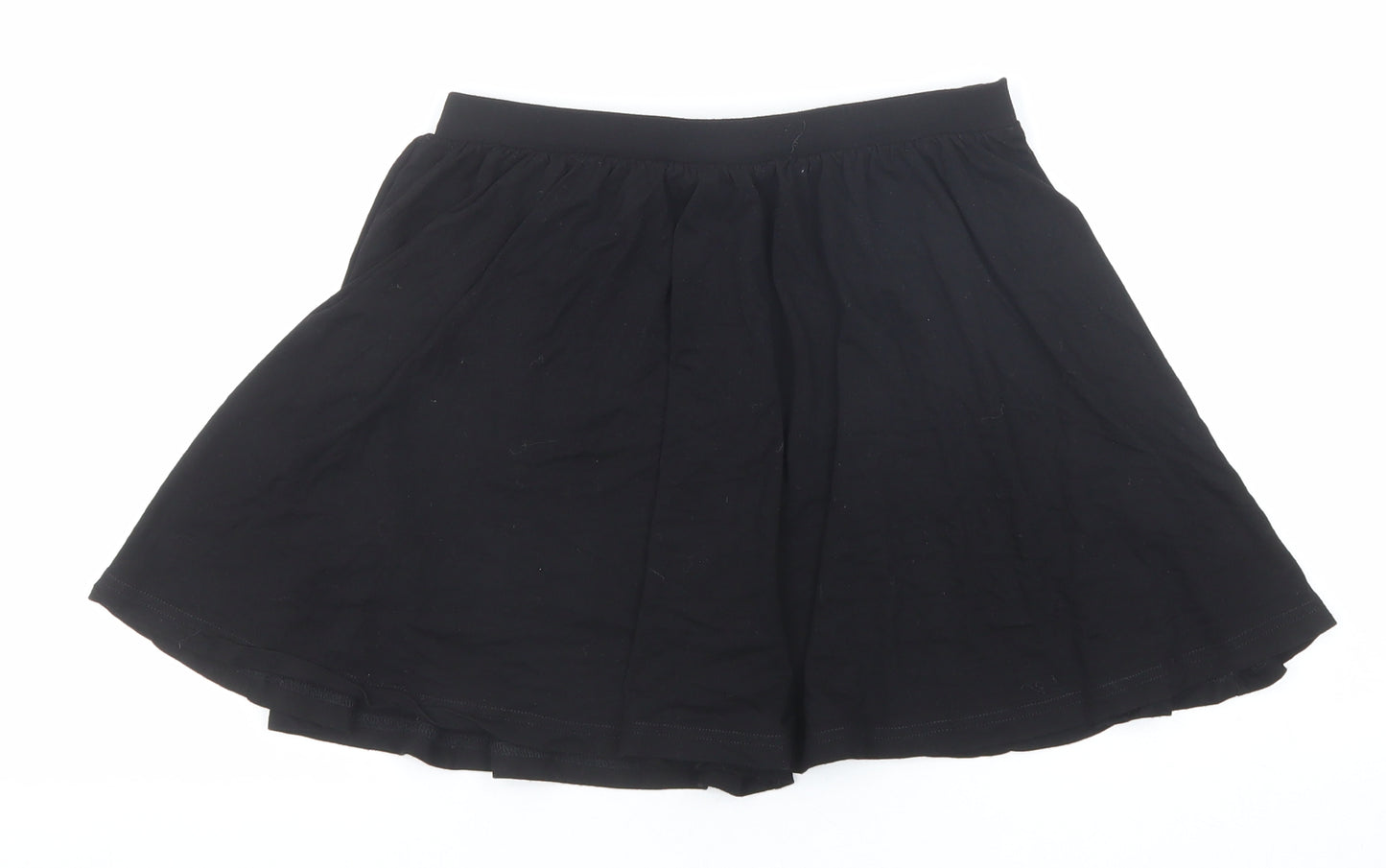 ASOS Womens Black Viscose Skater Skirt Size 6