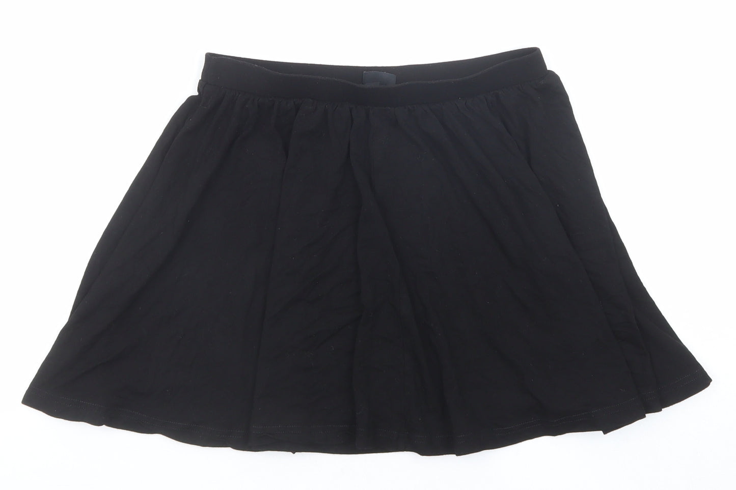 ASOS Womens Black Viscose Skater Skirt Size 6