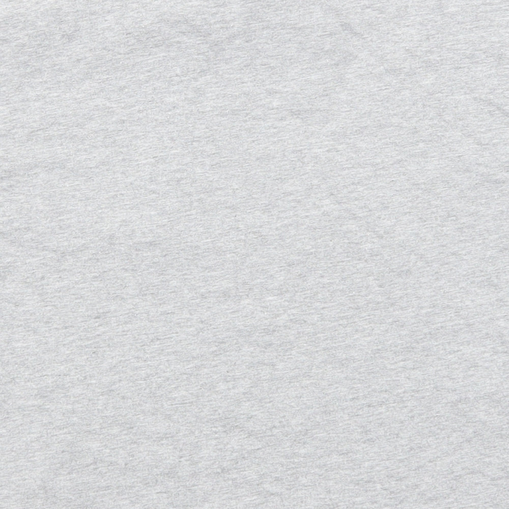 adidas Girls Grey Cotton Pullover T-Shirt Size 11-12 Years Crew Neck Pullover