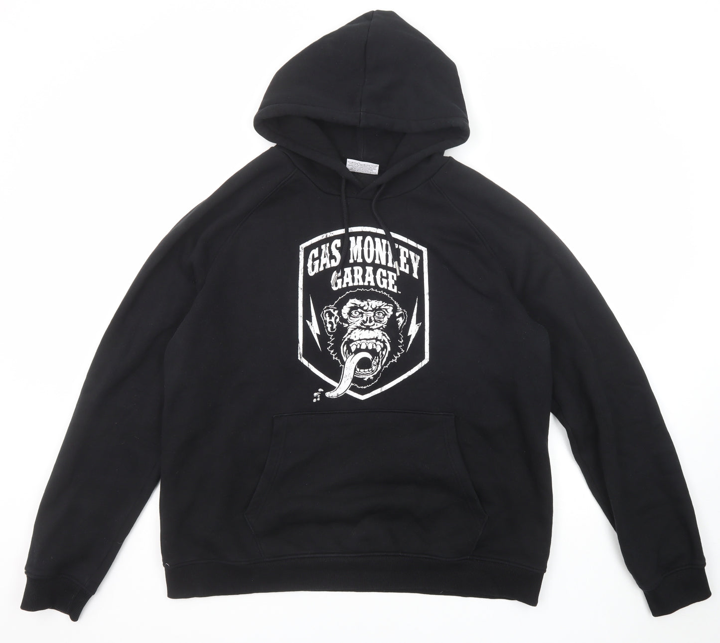 NEXT Mens Black Cotton Pullover Hoodie Size XL - Gas Monkey Garage